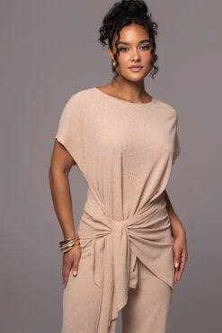 Tan Chase The Sun Two-Piece Set -Jluxlabel Dress Shop PRODUCT JUL132023 CHIFFON 145