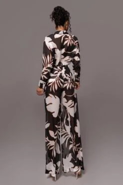 Ivory Floral Between Us Printed Button Up -Jluxlabel Dress Shop PRODUCT JUL132023 CHIFFON 188