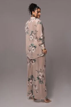 Purple Floral Between Us Printed Button Up -Jluxlabel Dress Shop PRODUCT JUL132023 CHIFFON 198