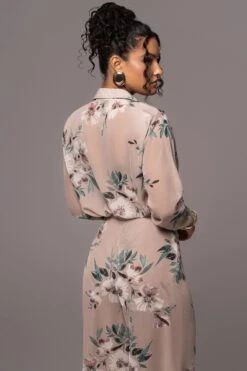 Purple Floral Between Us Printed Button Up -Jluxlabel Dress Shop PRODUCT JUL132023 CHIFFON 205