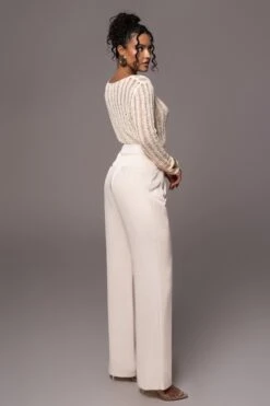 Cream Natalya Rib Knit Top -Jluxlabel Dress Shop PRODUCT JUL132023 CHIFFON 222