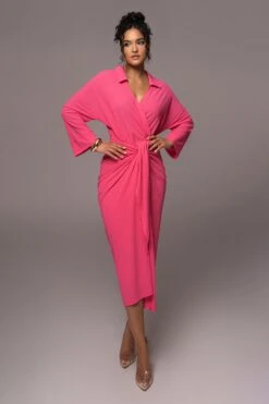 Fuchsia Sunlight Crinkled Mesh Skirt Set -Jluxlabel Dress Shop PRODUCT JUL132023 CHIFFON 260