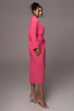 Fuchsia Sunlight Crinkled Mesh Skirt Set -Jluxlabel Dress Shop PRODUCT JUL132023 CHIFFON 263