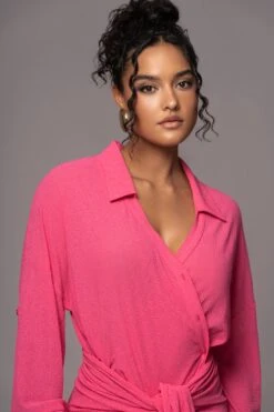 Fuchsia Sunlight Crinkled Mesh Skirt Set -Jluxlabel Dress Shop PRODUCT JUL132023 CHIFFON 266