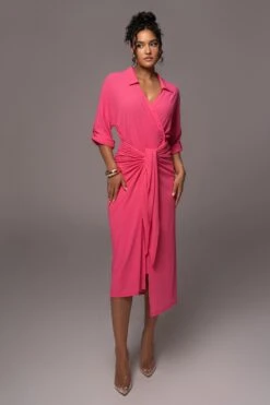 Fuchsia Sunlight Crinkled Mesh Skirt Set -Jluxlabel Dress Shop PRODUCT JUL132023 CHIFFON 270