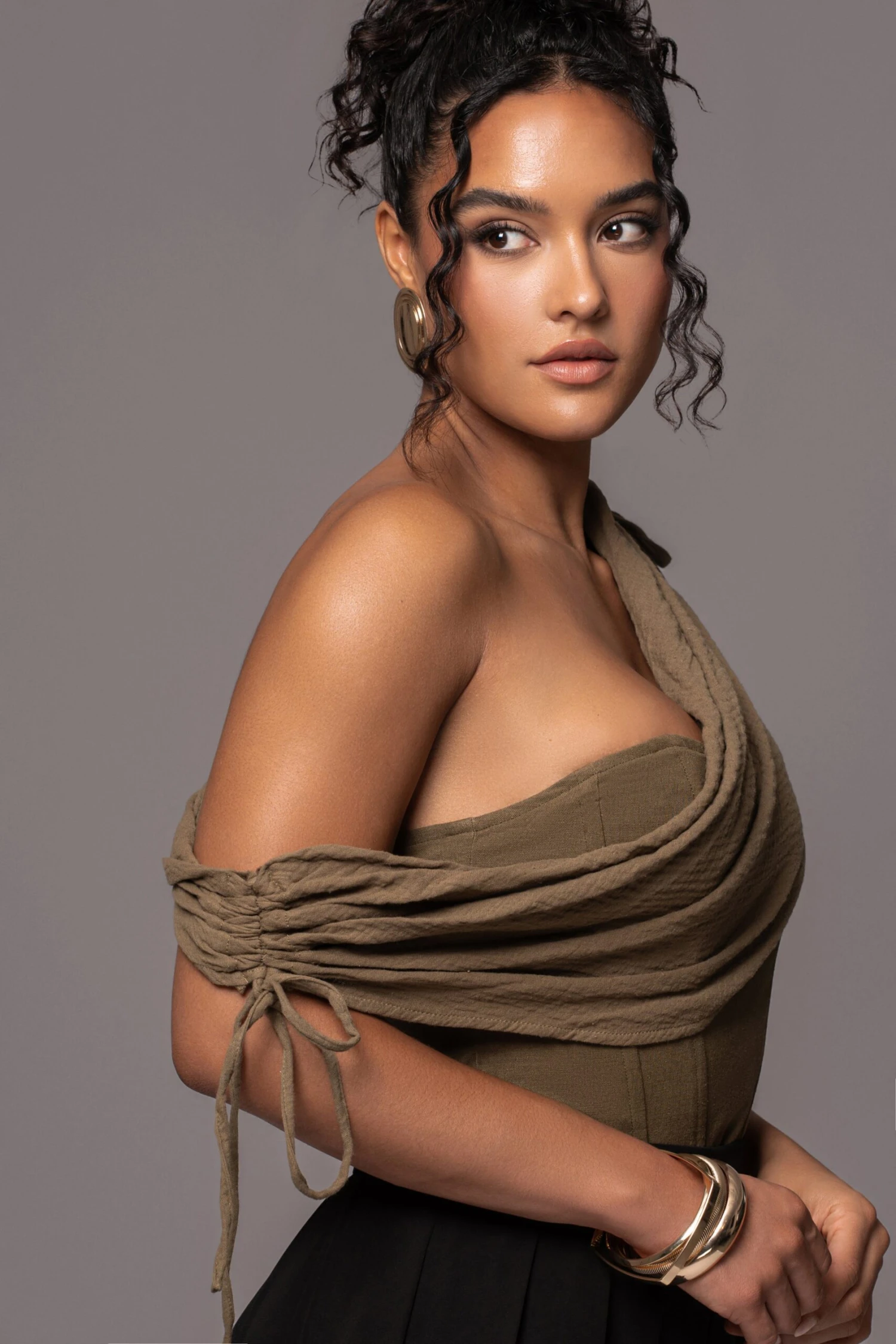 Olive New Obsession Draped Top 13 Olive New Obsession Draped Top - Image 11