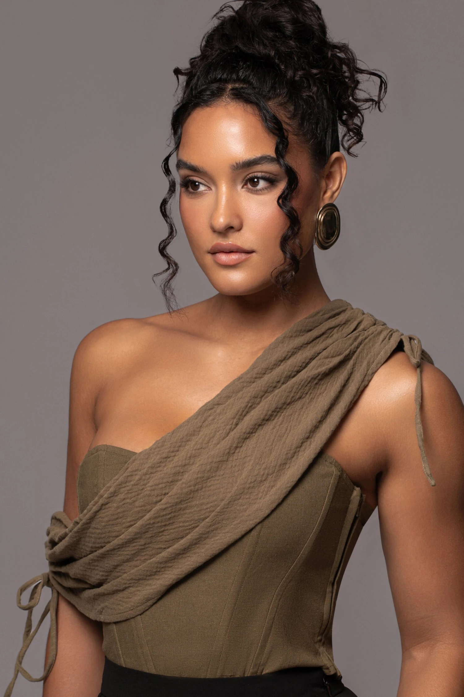 Olive New Obsession Draped Top 10 Olive New Obsession Draped Top - Image 8