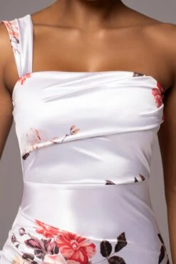 Ivory Crystalline Floral Midi Dress -Jluxlabel Dress Shop PRODUCT JUL132023 CHIFFON 79