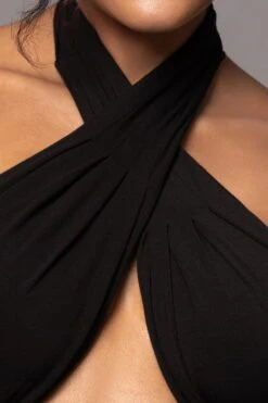 Black Tamara Halter Midi Dress -Jluxlabel Dress Shop PRODUCT JUL132023 CHIFFON 8