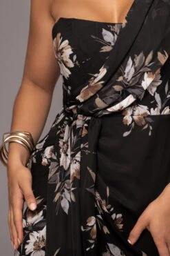 Grey Floral Dream Chiffon Dress -Jluxlabel Dress Shop PRODUCT JUL132023 CHIFFON 83