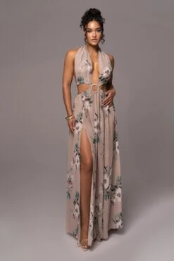 Purple Floral Nicoletta Chiffon Maxi Dress -Jluxlabel Dress Shop PRODUCT JUL132023 CHIFFON 87