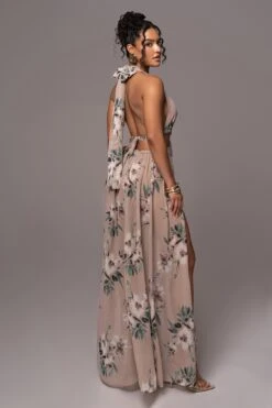 Purple Floral Nicoletta Chiffon Maxi Dress -Jluxlabel Dress Shop PRODUCT JUL132023 CHIFFON 88