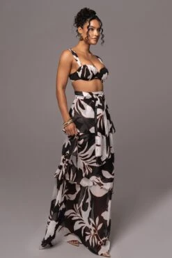 White Floral Printed Love Two-Piece Set -Jluxlabel Dress Shop PRODUCT JUL132023 CHIFFON 95