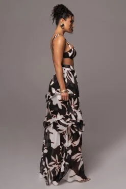 White Floral Printed Love Two-Piece Set -Jluxlabel Dress Shop PRODUCT JUL132023 CHIFFON 97