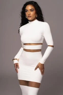 Ivory The One Mock Neck Midi Dress -Jluxlabel Dress Shop PRODUCT JUL192023 AUGDROP1 115 cdd2eab4 3257 4014 86c4 8d0bf7fa813c