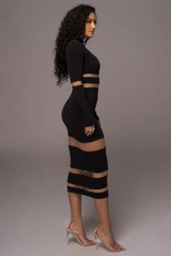 Noir The One Mock Neck Midi Dress -Jluxlabel Dress Shop PRODUCT JUL192023 AUGDROP1 122 14333db9 a87a 4250 bb80 2932f0676bd9