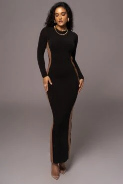 Noir Break Away Maxi Dress -Jluxlabel Dress Shop PRODUCT JUL192023 AUGDROP1 130