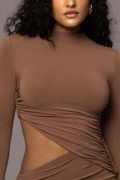 Pecan Clear Skies Mock Neck Dress -Jluxlabel Dress Shop PRODUCT JUL192023 AUGDROP1 164