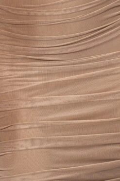 Tan Denise Ruched Dress -Jluxlabel Dress Shop PRODUCT JUL192023 NEWRESHOOTS 112