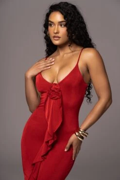 Red Rosalinda Maxi Dress -Jluxlabel Dress Shop PRODUCT JUL192023 NEWRESHOOTS 37