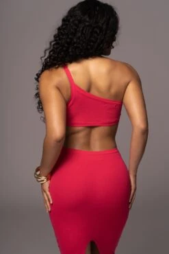 Fuchsia Ruth One Shoulder Dress -Jluxlabel Dress Shop PRODUCT JUL192023 NEWRESHOOTS 6