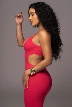 Fuchsia Ruth One Shoulder Dress -Jluxlabel Dress Shop PRODUCT JUL192023 NEWRESHOOTS 7