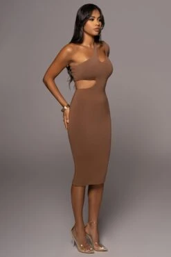 Pecan By My Side Cutout Dress -Jluxlabel Dress Shop PRODUCT JUL222022 BASIX 2