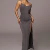 Grey Daniela Cowl Maxi Dress -Jluxlabel Dress Shop PRODUCT JUL262023 ASAP 1