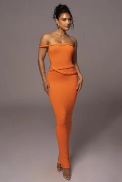 Tangerine One Of One Maxi Dress -Jluxlabel Dress Shop PRODUCT JUL262023 ASAP 52