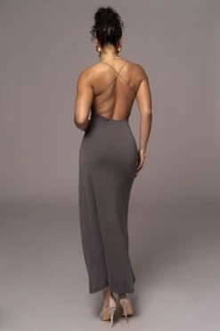 Grey Daniela Cowl Maxi Dress -Jluxlabel Dress Shop PRODUCT JUL262023 ASAP 7