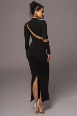 Noir Show Stopper High Neck Dress -Jluxlabel Dress Shop PRODUCT JUL262023 AUGDROP12 104