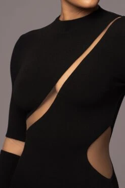 Noir Show Stopper High Neck Dress -Jluxlabel Dress Shop PRODUCT JUL262023 AUGDROP12 113