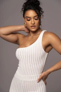 White Malibu Nights One Shoulder Bodysuit -Jluxlabel Dress Shop PRODUCT JUL262023 AUGDROP12 49