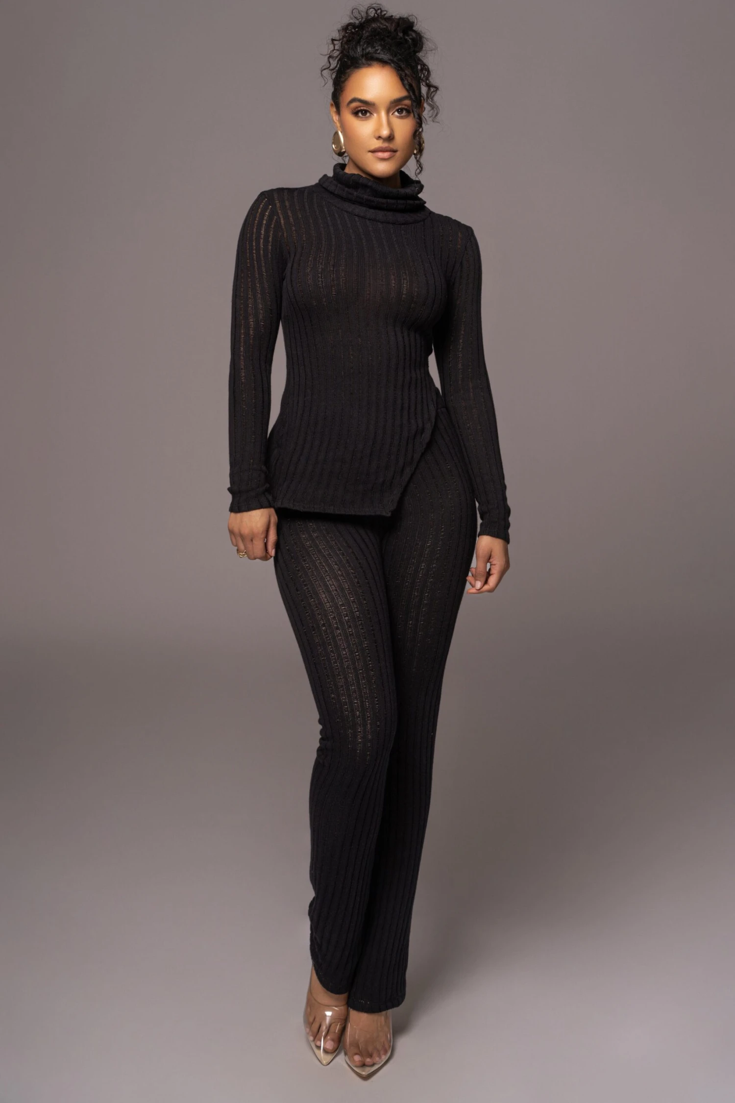 Black One Call Away Ribbed Turtleneck Top 6 Black One Call Away Ribbed Turtleneck Top - Image 4