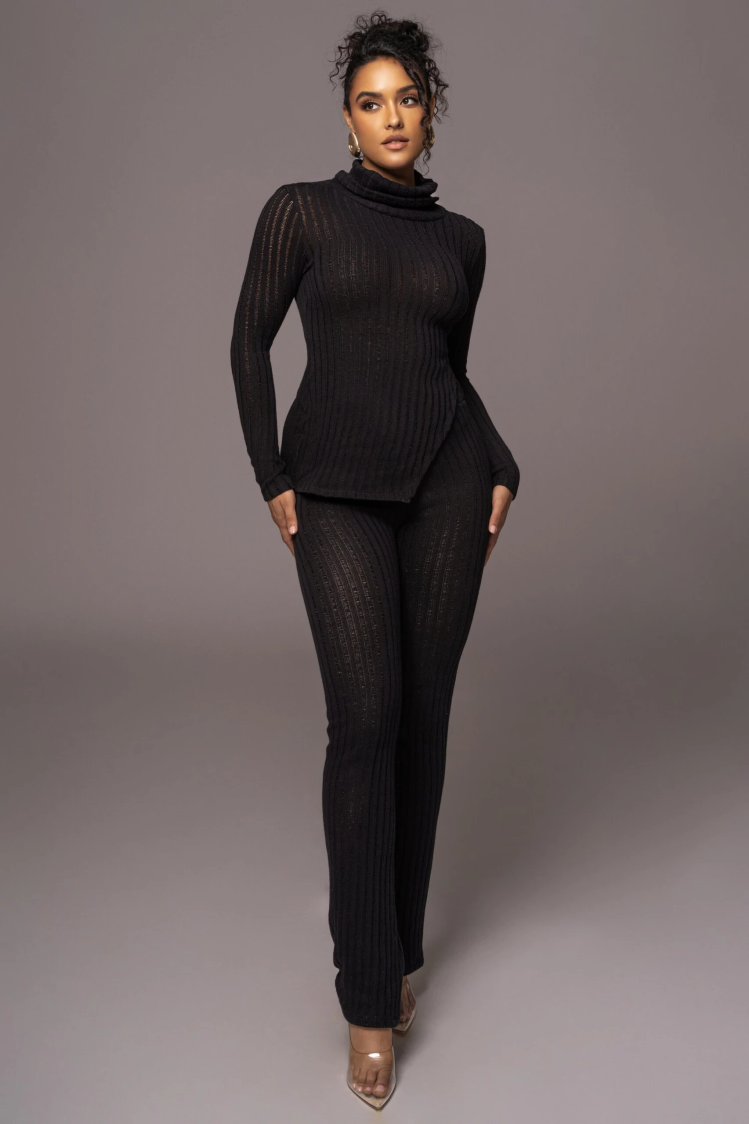 Black One Call Away Ribbed Turtleneck Top 8 Black One Call Away Ribbed Turtleneck Top - Image 6