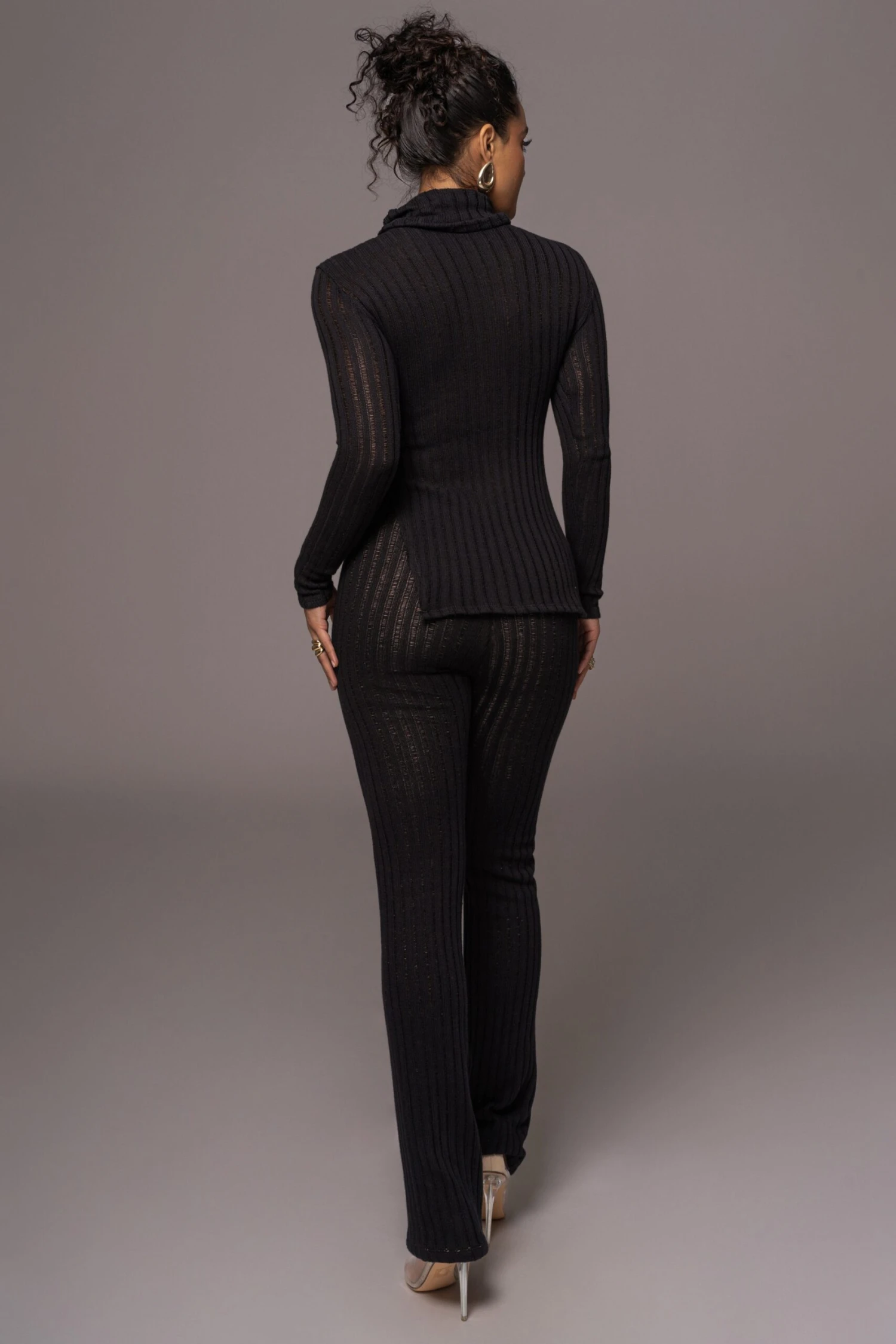 Black One Call Away Ribbed Turtleneck Top 10 Black One Call Away Ribbed Turtleneck Top - Image 8