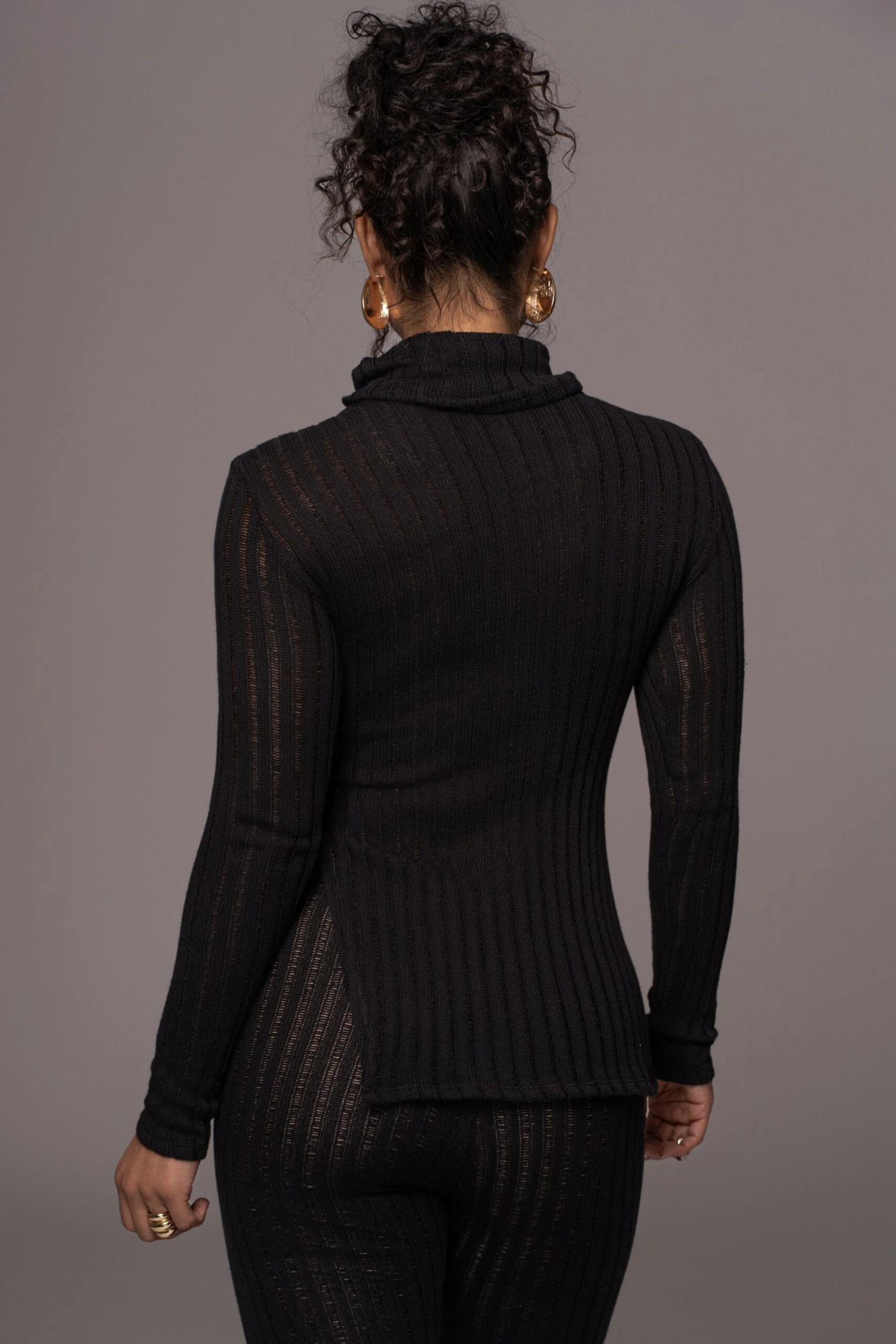 Black One Call Away Ribbed Turtleneck Top 11 Black One Call Away Ribbed Turtleneck Top - Image 9