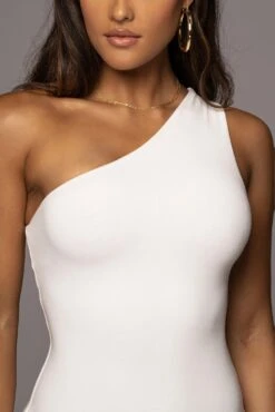 Ivory Meara One Shoulder Dress -Jluxlabel Dress Shop PRODUCT JUL282022 BASIX 63