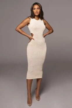 Ivory Opposites Attract Midi Dress -Jluxlabel Dress Shop PRODUCT JUL282022 MISSINGSUMMER3 2