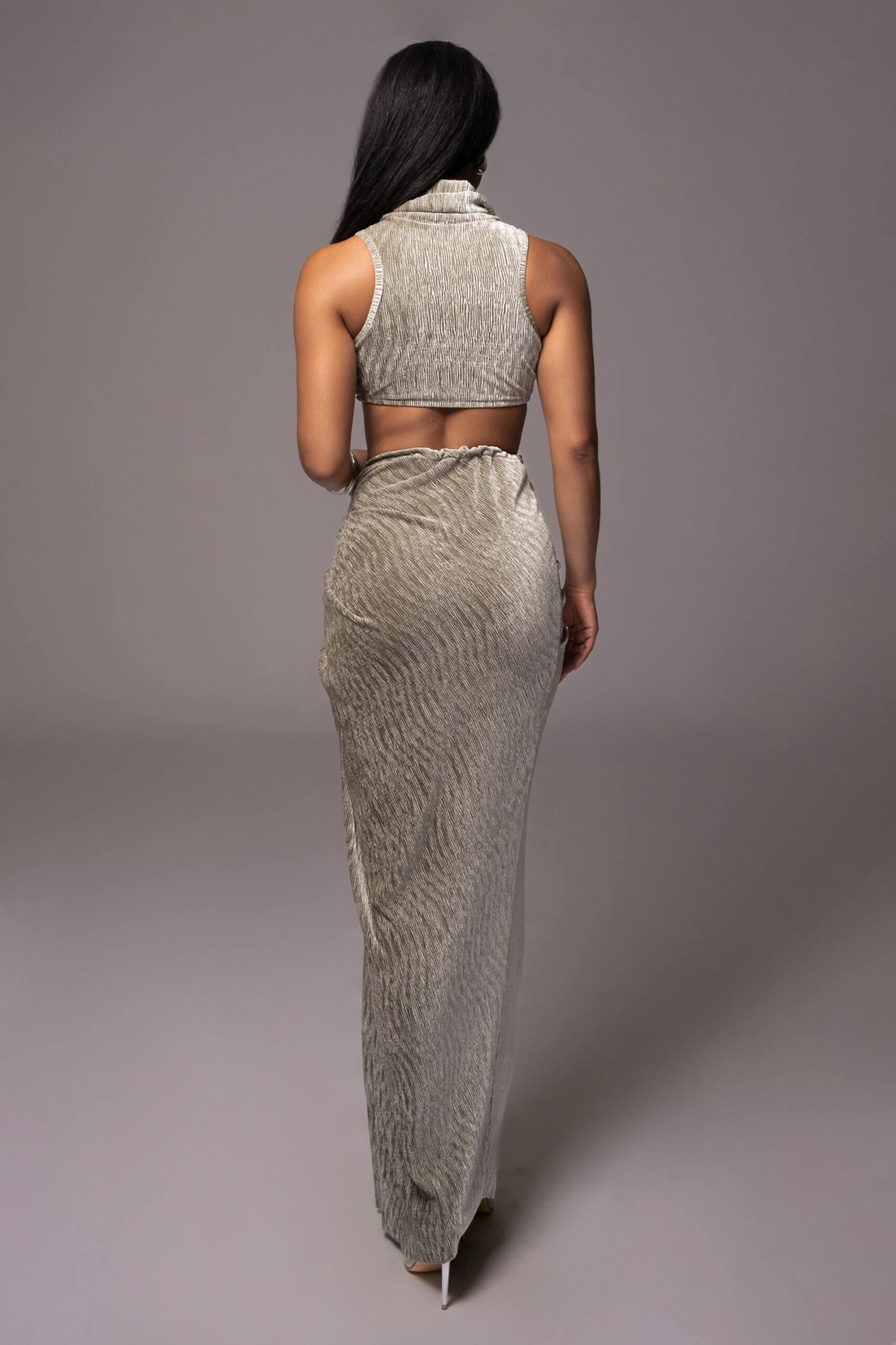 Grey Chosen One Velvet Skirt Set 10 Grey Chosen One Velvet Skirt Set - Image 8