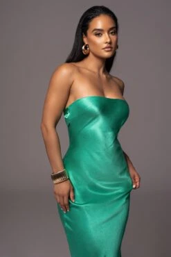 Green Irina Satin Strapless Maxi Dress -Jluxlabel Dress Shop PRODUCT JUL52023 57