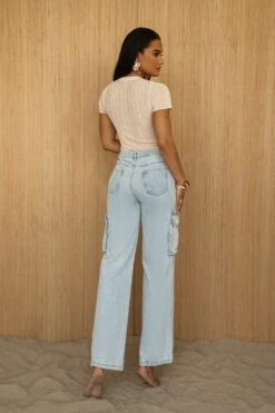 Medium Wash Denim Val Slouch Cargo Jeans -Jluxlabel Dress Shop PRODUCT JUL52023 CROCHET2 118