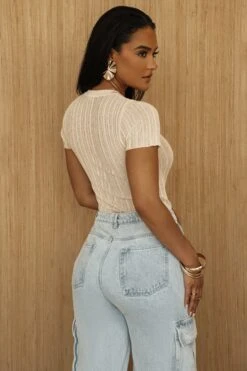 Medium Wash Denim Val Slouch Cargo Jeans -Jluxlabel Dress Shop PRODUCT JUL52023 CROCHET2 119