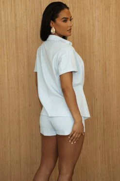 Blue Halle Two Piece Short Set -Jluxlabel Dress Shop PRODUCT JUL52023 CROCHET2 151