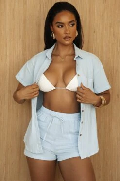 Blue Halle Two Piece Short Set -Jluxlabel Dress Shop PRODUCT JUL52023 CROCHET2 155