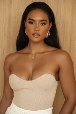 Beige Good Life Tube Top -Jluxlabel Dress Shop PRODUCT JUL52023 CROCHET2 214