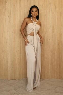 Beige After Sunset Pleated Pants -Jluxlabel Dress Shop PRODUCT JUL52023 CROCHET2 257 1ed87a0f e304 406a b929 2696abf473db