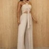 Beige After Sunset Pleated Pants -Jluxlabel Dress Shop PRODUCT JUL52023 CROCHET2 259 9d7e1411 0931 4b0e 96a3 236de0b17829