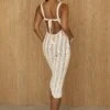 Buttercream Fine Knit Midi Dress 2 Buttercream Fine Knit Midi Dress -Jluxlabel Dress Shop PRODUCT JUL52023 CROCHET2 3