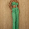 Green Odessa Smocked Pant Set -Jluxlabel Dress Shop PRODUCT JUL52023 CROCHET2 95
